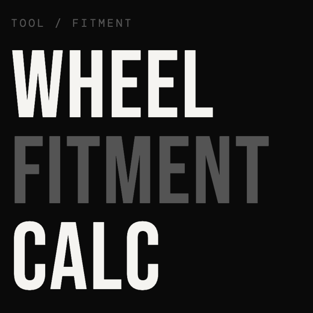 Widebody wheel specs calculator