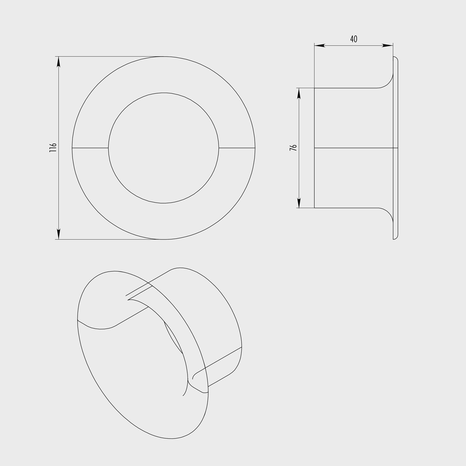 KUKI Circle Universal bumper vent inserts (9pcs)