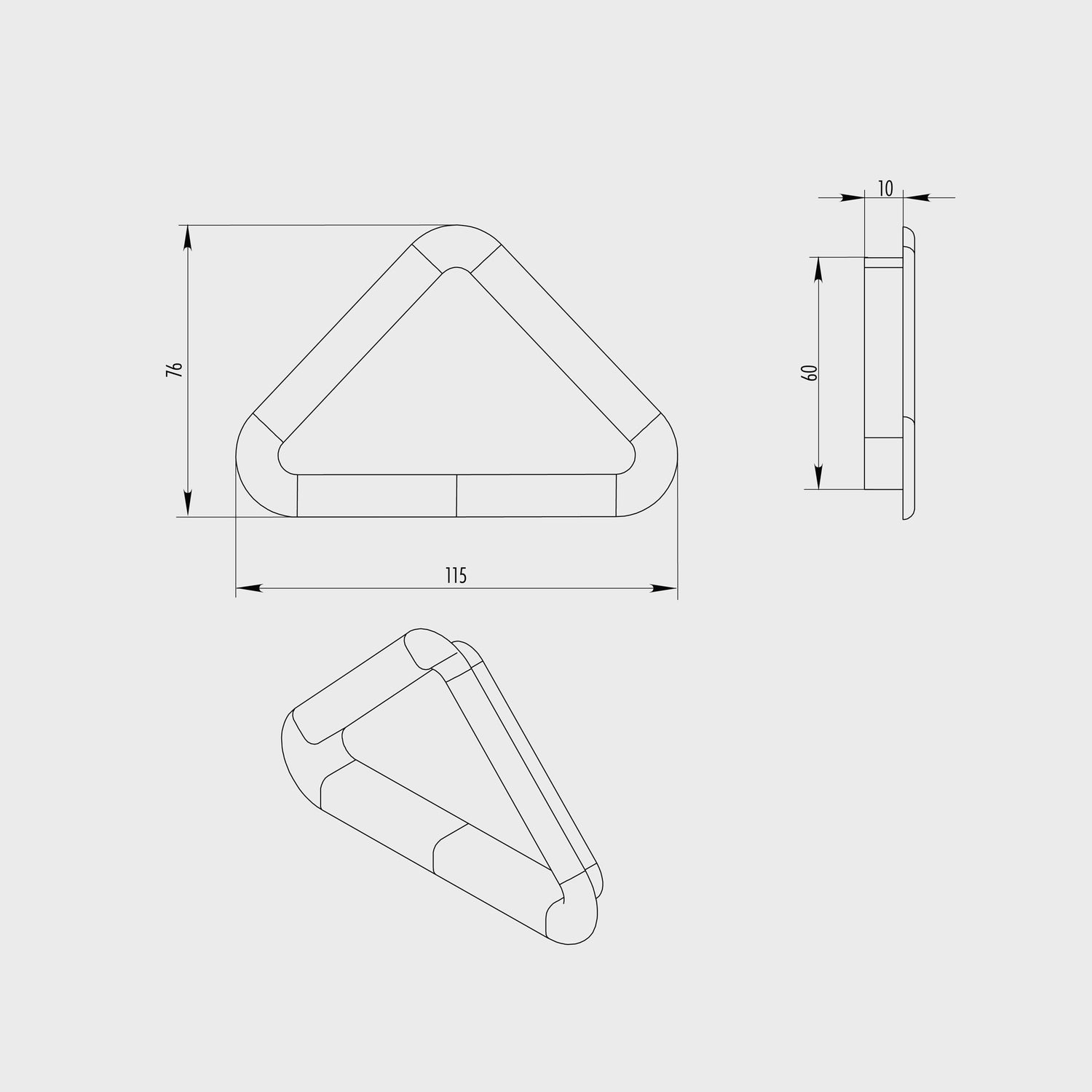 KUKI Triangle Universal bumper vent inserts (7pcs)