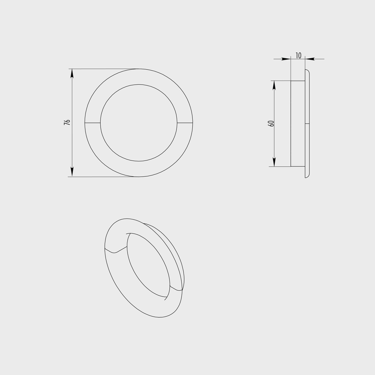 KUKI Squared Universal bumper vent inserts (5pcs)
