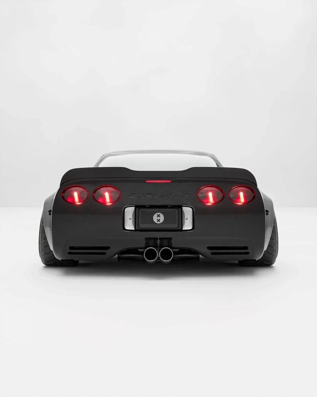 SHIROKAI Corvette C5 spoiler — rear view; complete kit shown for illustration